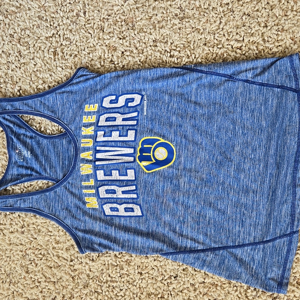 Women's Blue Milwaukee Brewers Small Tank Top